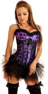 Pixie Polka Dot Burlesque Corset and Pettiskirt