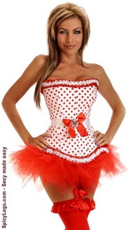 Pretty in Polka Dots Burlesque Corset and Pettiskirt