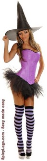 4 PC Purple Pin-Up Witch Costume