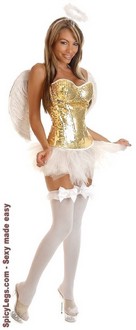 4 PC Glitter Angel Costume