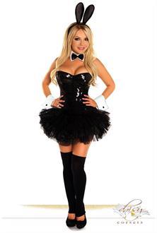 5 PC Sexy Sequin Bunny Costume