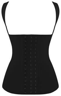 Black Steel Boned Latex Waist Cincher
