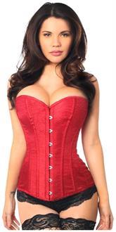 Lavish Wine Brocade Corset