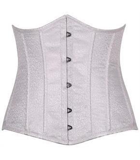 Lavish White Brocade Underbust Corset