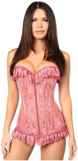 Lavish Mauve Sheer Lace Corset