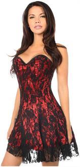 Lavish Red Lace Corset Dress