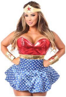 Lavish 3 PC Superhero Corset Dress Costume