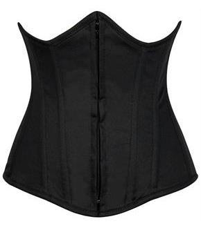 Lavish Black Cotton Underbust Corset
