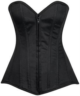 Lavish Black Cotton Overbust Corset