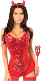 Top Drawer 4 PC Devilicious Premium Corset Costume