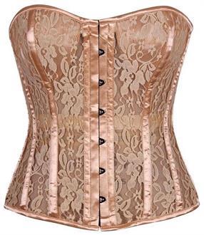 Top Drawer Tan Lace Molded Cup Corset