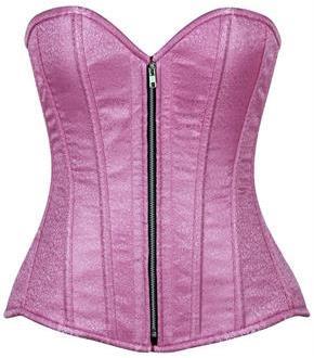 Top Drawer Pink Brocade Steel Boned Corset