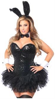 Top Drawer 5 PC Sequin Bunny Corset Costume