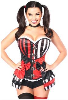 Top Drawer 3 PC Jokester Villian Corset Costume