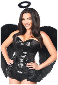 Top Drawer 4 PC Midnight Angel Corset Costume