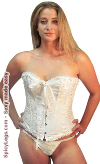 Womens Bridal White Shaper Corset Top