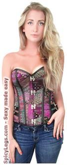 Purple Fantasy Brocade Corset Top
