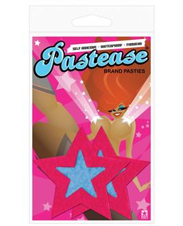 Pastease electric turquoise with big hot pink star