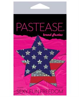 Pastease Glitter Patriotic Star - Red/Blue