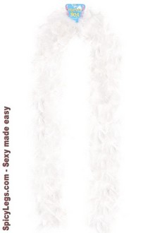 Lightweight feather boa - white