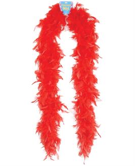 Feather boa 72" - red