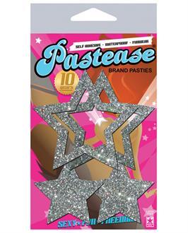 Pastease Glitter Peek a Boob Stars - Silver