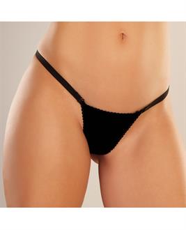 Adore Between the Cheats Velvet  Panty Black