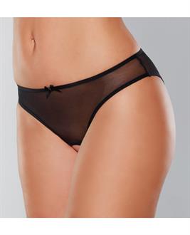 Adore Wild Nite Mesh Open Back Panty Black