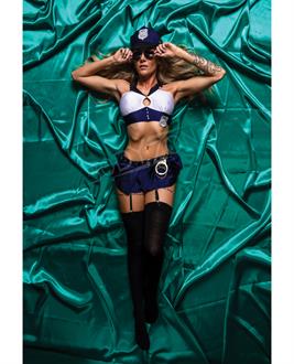 Role Play Cocky Cop 8 pc Set Blue/White