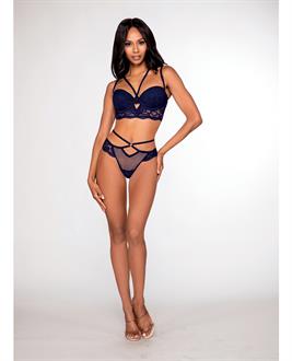 Fishnet and Lace Bra and Panty G-String Nocturnal
