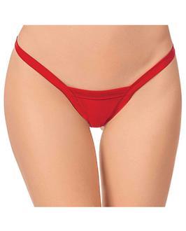 Deep V-Back Thong Red
