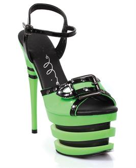 Ellie Shoes Alexia 6" Neon Stacked Platform