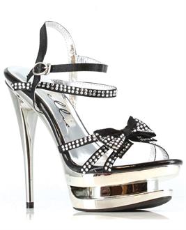 Ellie Shoes Tess 6" Rhinestone Strap Heel