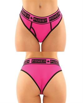 Vibes Buddy Pack Pussy Power Micro Brief and Lace Thong Pnk/Blk