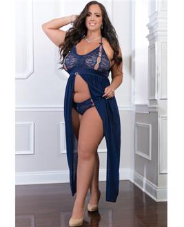 Flyaway Bustier Long Dress and Zipper Panty Eclipse