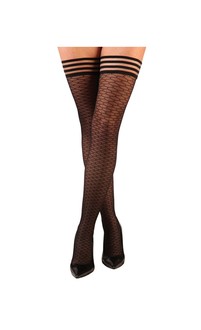 Kix'ies Beth Ann Honeycomb Thigh High Black A