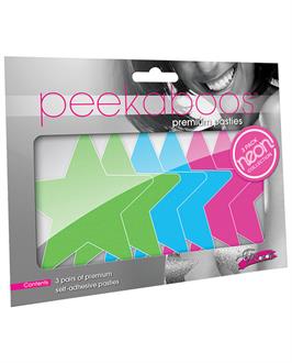 Peekaboos Neon Stars Pack of 3