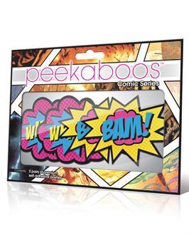 Peekaboos Wham/Bam Superhero Pasties - 2 Pair