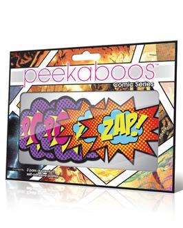 Peekaboos Pow/Zap Superhero Pasties - 2 Pair