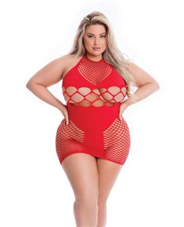 Pink Lipstick Girl Gone Bad Dress Red