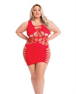 Pink Lipstick Dynamite Diva Dress Red