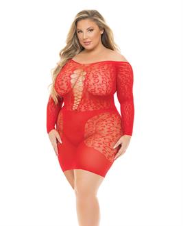 Pink Lipstick Animal Inside Chemise Red