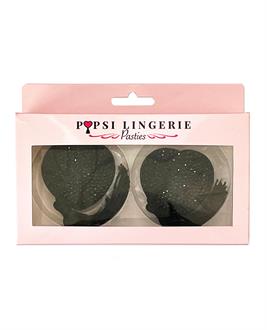Diamond Reusable Tassel Pasties - Black