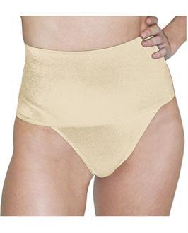 Rago Shapewear Soft Wide Band Thong Shaper Beige