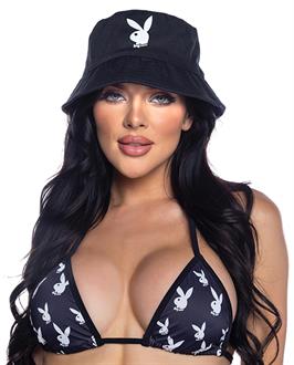 Playboy Bunny Bucket Hat - Black/White
