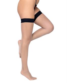 Colored Silicone Stay Up Stockings Black