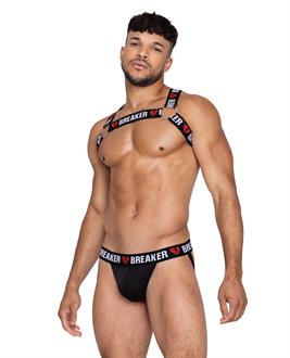 Heartbreaker Harness w/Large O-Ring Detail Black/Red