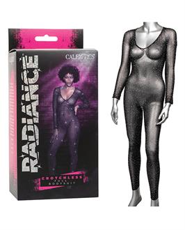 Radiance Crotchless Full Body Suit Black