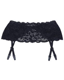 Black Stretch Lace Garter Belt