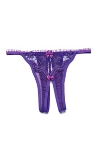 Scalloped Embroidery Crotchless Panty